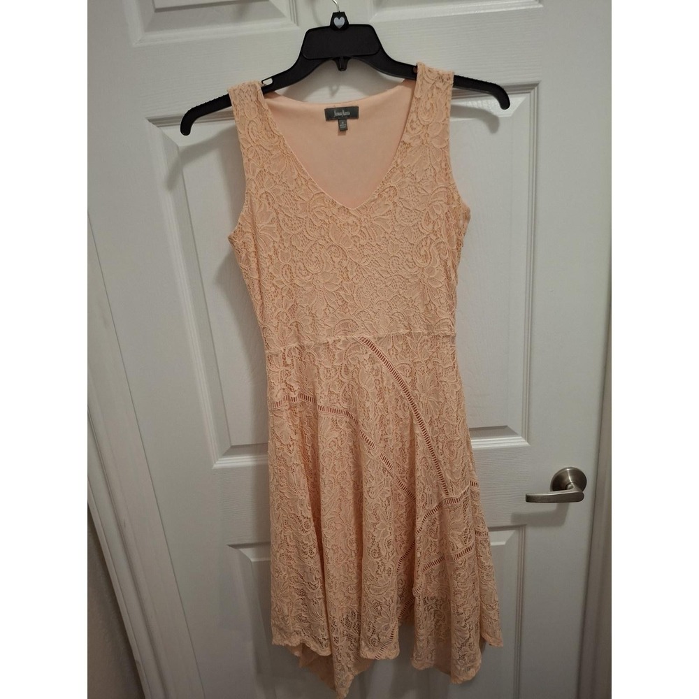 Neiman Marcus‎ Size 4 Pastel Sleeveless V-Neck Asymmetrical A-Line Dress